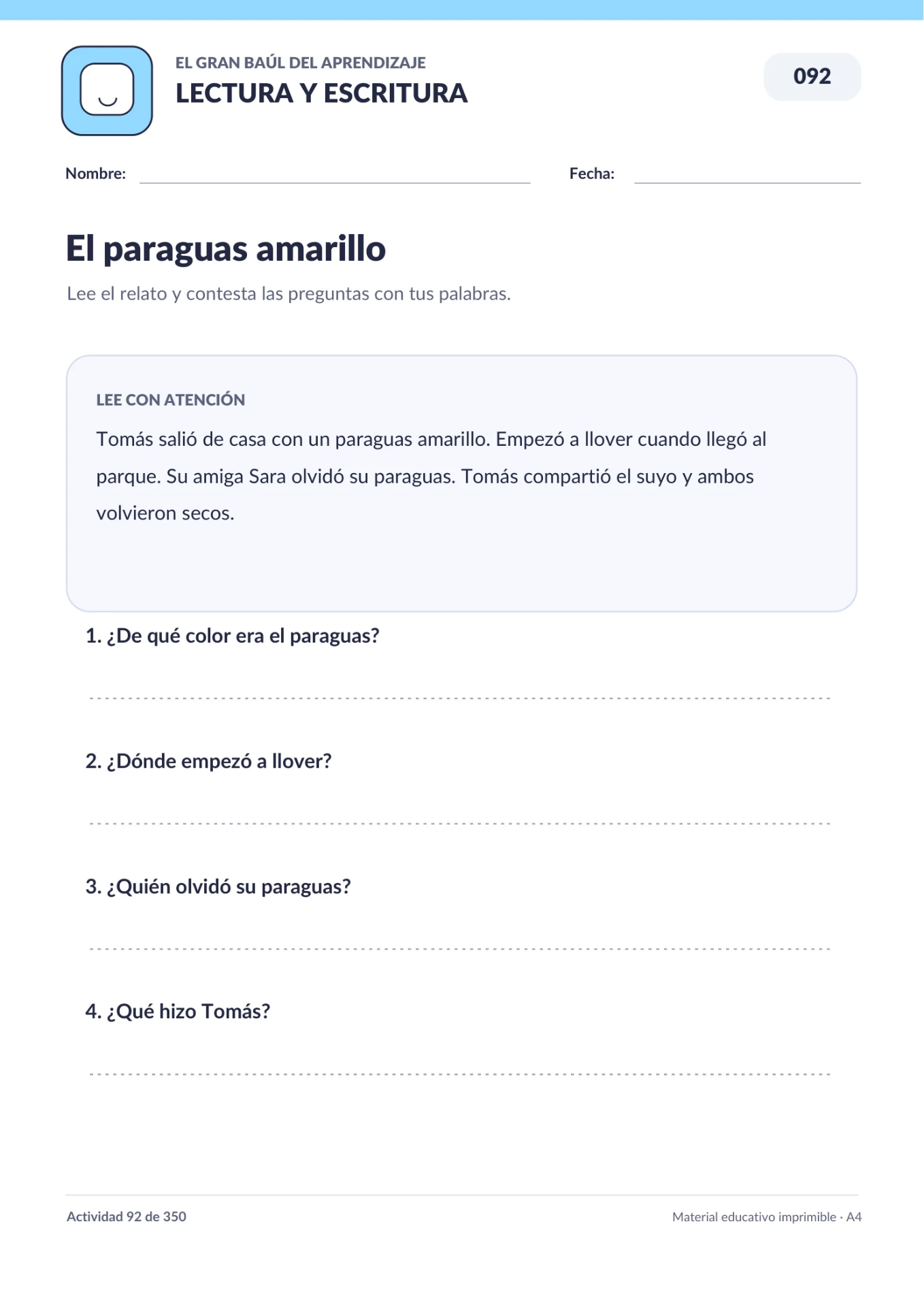 Página de ejemplo de Lectura